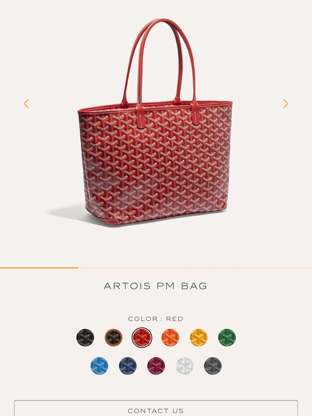 Goyard Artois PM Tote in Red Patterned Canvas - Picture 1 of 4